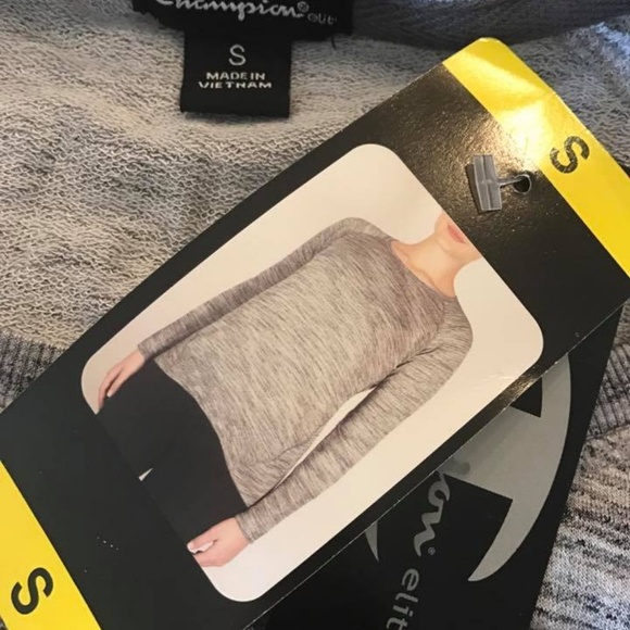 NWT Champion gray long sleeve tee S hi/lo - Picture 5 of 5